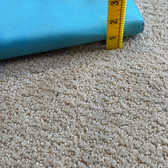 Kate Spade Mikas Pond Lacy Wallet Saffiano Leather  Zip Around Robins Egg Blue - Picture 16 of 16